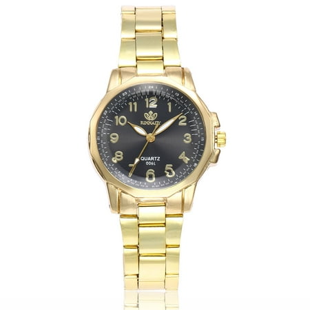 TIHLMK Deals Clearance Watches for Women Fashion Stainless Steel Band Analog Quartz Round Wrist Watch Watches