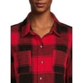 Time and Tru Women's Plaid Button Down Shirt