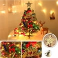 thumbnail image 2 of ZOELNIC LED Artificial Mini Christmas Tree Tabletop Desk Ornaments Xmas Home Party Office Decor, 12inch, Warm White, 2 of 11