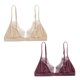 thumbnail image 4 of 2pcs mujeres Bralette ajustable elegante de moda transpirable encaje triángulo sujetador para la vida diaria, 4 of 6