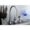 thumbnail image 2 of Kingston Brass KS3811PLBS Single Handle Widespread Kitchen Faucet with Brass Sprayer, 2 of 2