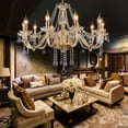 thumbnail image 4 of Datingday Elegant Crystal Glass Chandelier Pendant Ceiling Lighting Fixture 6-15 Light, 4 of 4