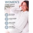 thumbnail image 2 of Casual Nights - Flannel Floral Long Sleeve Nightgowns for Women, Soft Lightweight Cotton & Lace Trim, Comfortable Lounging, Yellow Purple X-Large, 2 of 7