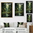 thumbnail image 4 of Designart "Enchanted Woods By The River I" Forest Floater Framed Canvas Wall Art, 4 of 5