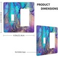 thumbnail image 4 of Sdmnsg-T Purple Marble Print 2 Gang Combin Toggle Rocker Decorative Electrical Receptacle Outlet Plates Covers for Bedroom Kitchen Farm House Decor, 4 of 5