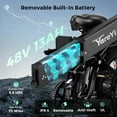 thumbnail image 5 of YareYi X-Hunter 750W Rated Electric Bike for Adults, 28 MPH Folding Ebike with 48V 13Ah Removable Battery, 70-Mile Range, 20" Fat Tire Full Suspension E Bike, 7-Speed, Black, 5 of 8