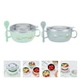 thumbnail image 2 of 2 Pcs Bol en Acier Inoxydable Léger Durable Portable Dessin Animé Bol à Riz Bol de Service pour Aliments pour Tout-Petits Bébé, 2 of 6