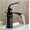 Black, variant on Luxury Style Bathroom Basin Sink Faucet Solid Brass Oil-Rubbed Bronze with Rose Golden Waterfall Tap Torneira Banheiro