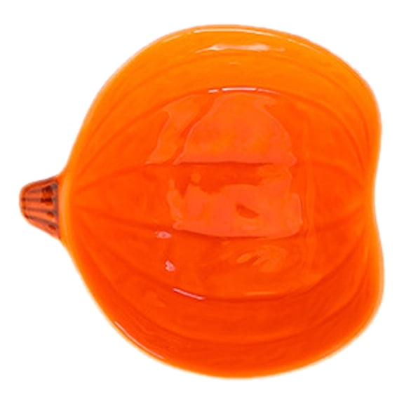 Plastic Etched Pumpkin Plate,Fall Versatile Serving Dish for Salads Fruit Dessert Smooth Textured Dinnerware Thanksgiving ,for Autumn Holiday Catering Events Dinning Party Favors,Orange,4.1x3.9"