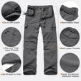 thumbnail image 4 of liyiyiyia Mens Convertible Hiking Cargo Pants Outdoor Quick Dry Zip Off Safari Trousers Lightweight Fishing Pant with Multi Pockets, 4 of 8