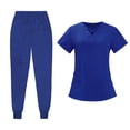 thumbnail image 2 of Conjunto de enfermería para mujer, uniforme de enfermera, camiseta y pantalones finos de manga corta SG, 2 of 7