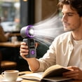 thumbnail image 5 of Mini Handheld Cooling Fan with Ice Compress, Portable Rechargeable Foldable Fan, High Speeds Personal Fan with Digital Display for Outdoor Travel, 5 of 7