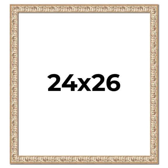 24x26 Frame White Real Wood Picture Frame Width 1.5 inches | Interior Frame Depth 0.5 inches |
