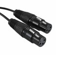 thumbnail image 4 of Cable de audio de interconexión balanceado TRS macho de 3,5 mm a XLR hembra doble compatible 1.5 metros, 4 of 9