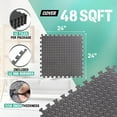 thumbnail image 2 of EVA Interlocking Mats Puzzle Floor Tiles Foam Floor Padding with Border for Furniture Home Space Living Room Garage - And . m, 2 of 6