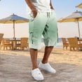 thumbnail image 2 of Men's Gradient Cargo Shorts, Drawstring Waist Loose Fit Utility Bottoms with Pockets, Summer Casual Streetwear for Outdoor Wear, 2 of 5
