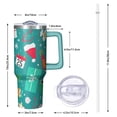 thumbnail image 2 of Holiday Christmas Reindeer 40oz Stainless Steel Tumbler with Handle and Straw, Insulated Coffee Cup, Leak Proof Travel Mug Gifts for Women, 2 of 4