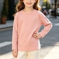 thumbnail image 2 of Loopsun Kids Boys Girls Fall Tops 1-11Years Solid Long Sleeve Pullover Shirts, 2 of 5