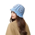 thumbnail image 2 of Cheers.US Women Hollow Out Beanie Handmade Crochet Knitting Flower Pattern Hat Turban Cap for Outdoor, 2 of 5