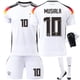 thumbnail image 1 of Germany Home Euro 2024 Jersey Football Shirt Kids Men's Kit No. MUSIALA With socks+protective gear 26, 1 of 5
