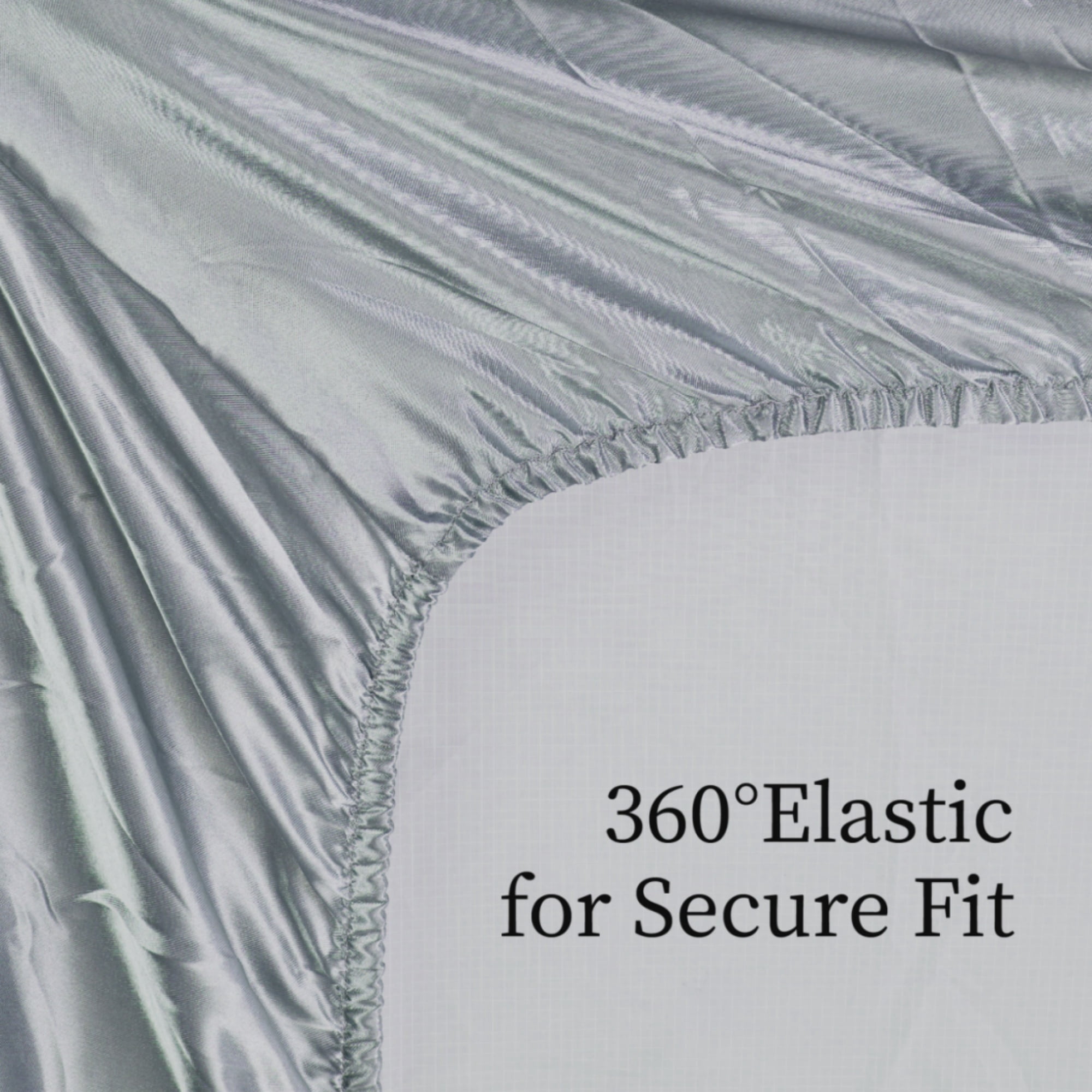 GARITIN 90GSM Satin Queen 4-Piece Bed Sheets Set, Silky Soft Smooth Luxury Bedding with 2 Pillowcases, 15-Inch Deep Pocket Fitted Sheet, Cooling Breathable Wrinkle Resistant Easy Care, Grey