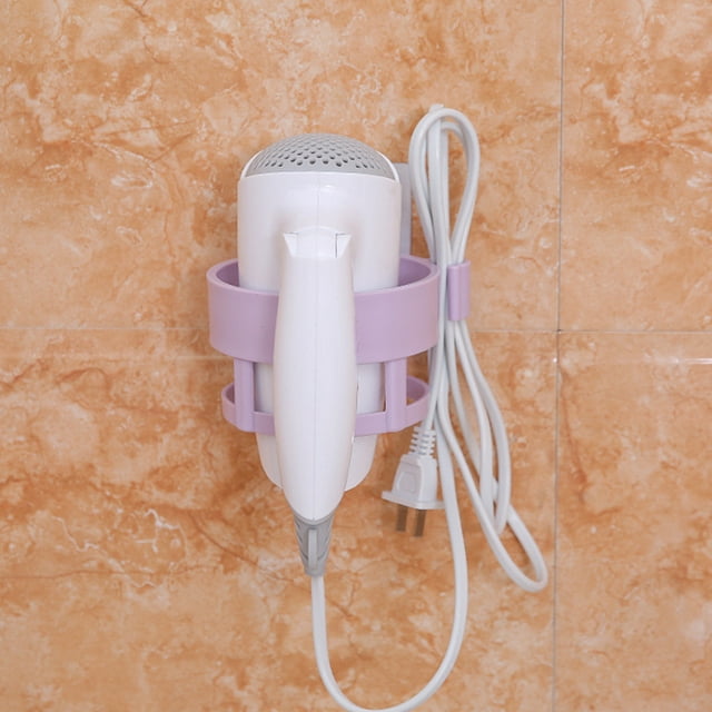 Langgg Support de Sèche-Cheveux Salle de Bain ABS Support Mural Support Adhésif Robuste Étagère de Rangement pour Salle de Bain