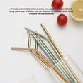 thumbnail image 4 of Wadada Value Pack Metallic Reusable Stainless Steel Straws Combinations, Home Metal Straw Sets with Cleaning Brushes, 2 Straight 2 Bent For Tumblers Beverage Drinks Cocktail, 4 of 5