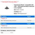 thumbnail image 2 of Transmission Mount - Compatible with 1958 - 1965 American Motors American 3.2L 6-Cylinder 1959 1960 1961 1962 1963 1964, 2 of 2