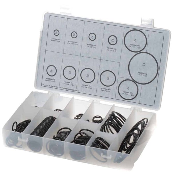 Boss ORing Kit W/ Brass Pick, All 20 Sizes 212 Pieces, BunaN 90