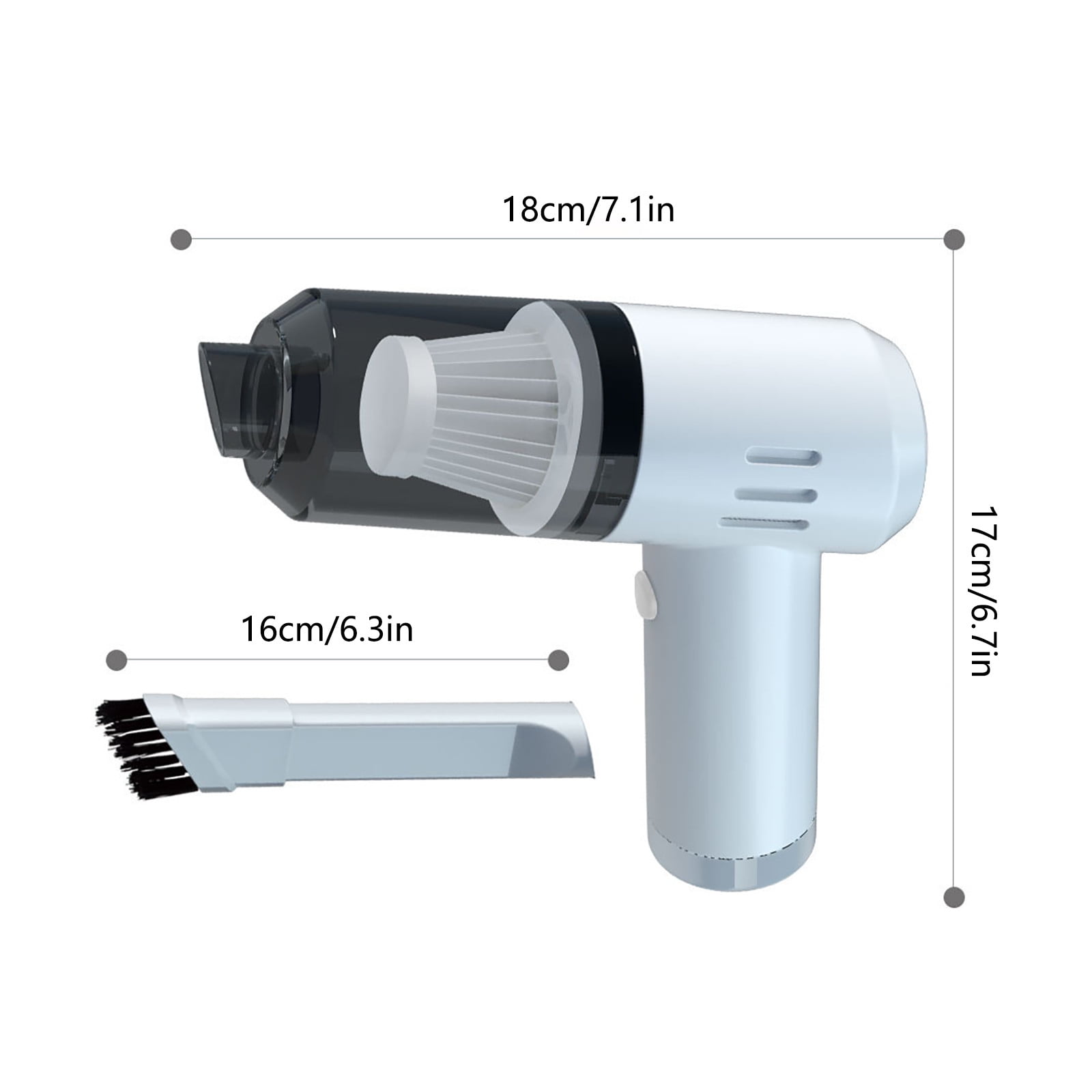 ZToonmas Car Vacuum Portable Cordless, 120W / 9000Pa Handheld Vacuum Cordless, Rechargeable Washable Hepa Filter, for Car, House Use, Pet Hair