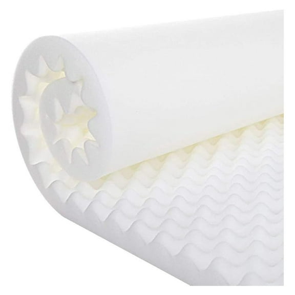 Gilbin Foam Mattress Topper, Egg Crate Foam Pad, Mattress Topper Convoluted Cot Size