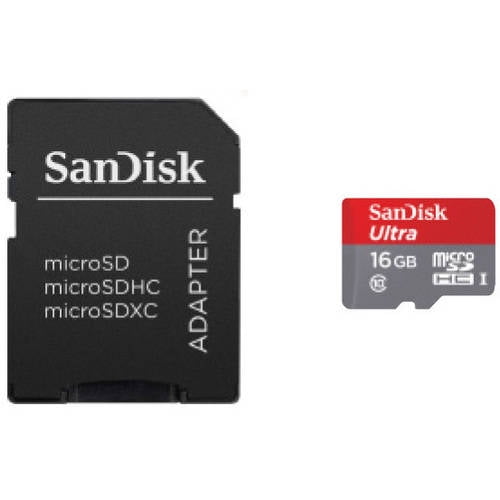 SanDisk 16 GB Ultra SDHC Memory Card 80MB/s Flash Memory 16 GB Class 10 BlackGre 