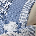 thumbnail image 6 of Reversible Patchwork Furniture Protector, Machine Washable Slipcover, Loveseat, Navy, 6 of 6
