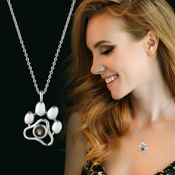 Daisyyozoid Wholesale 100 Ianguages I Iove You Projection Necklace Pet Photo Necklace Accessories Gift