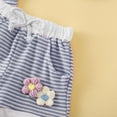 thumbnail image 5 of Sopiago Toddler Girl Summer Outfits Baby Girl Embroidered Flowers Short Sleeve T Shirts Shorts Set Cute Baby Clothes for Girls Light Blue,12-18 Months, 5 of 6