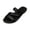 Black-#003, variant on Women's Strappy Flat Sandals Open Toe Beach Comfort Dressy Sandal Low Heel Slip on Simple Solid Colour Footwear,Coffee 43