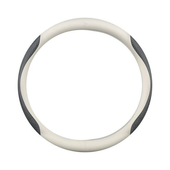 Car Steering Wheel Cover Steering Wheel Cover Protector Universal Car Accessories Suitable For Honda HR-V XRV CR-V Accord Civic Avancier Odyssey Vezel Fit-White leather[black]round