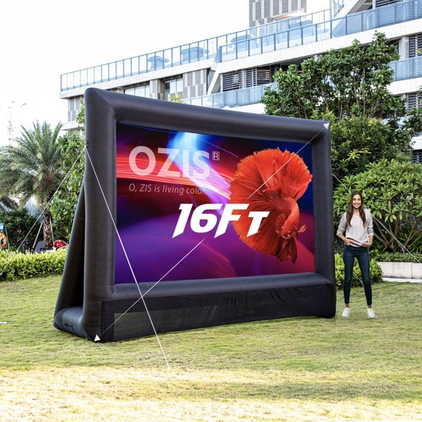 OZIS 16Ft Inflatable Outdoor Projector Movie Screen Blow up Mega Movie