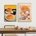 thumbnail image 5 of Póster de comida vintage con huevos, tocino, espaguetis, panqueques, mariscos y queso, pintura en lienzo, arte de pared, imagen para cocina, restaurante, decoración del hogar, 5 of 5