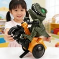 thumbnail image 4 of Dinosaur Tricycle Toy, T-Rex Themed Push Pedal Trike with Sound and Flashing Eyes, Indoor Outdoor Pretend Play Vehicle, Imaginative Play Toy, 4 of 7