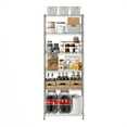 thumbnail image 5 of Furinno Wayar 6-Tier Stackable Metal Storage Shelf Rack, 23 x 13 x 59, Stainless Steel, 5 of 6