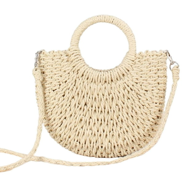 Handwoven Women Straw Handbag Strap Hobo Bag Handmade Purse