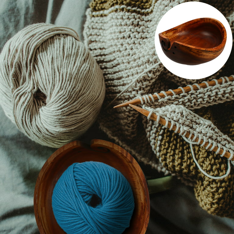 Wooden Yarn Bowl for Crocheting | Yarn Storage Bowl for Knitting | Yarn Bowl