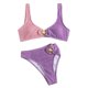 thumbnail image 2 of Traje de baño encantador, trajes de baño de dos piezas para mujer, traje de baño de dos piezas a la moda, trajes de baño con bloques de color, el mejor de su clase, 2 of 5