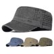 thumbnail image 2 of Men's Cotton Army Cap Cadet Hat Trucker Dad Hat Military Flat Top Adjustable Classic Baseball Cap, 2 of 4