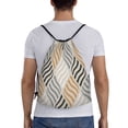 thumbnail image 2 of Kdxio Geometric Print Drawstring Backpack Bag,Waterproof Draw String Back Sack, Gym Drawstring Bags Swim Bag For Unisex, 2 of 9
