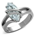 thumbnail image 1 of Alamode TK1531-8 Bague en Acier Inoxydable Poli pour Femmes avec Grade AAA CZ en Transparent - Taille 8, 1 of 1