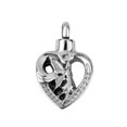 thumbnail image 1 of para cenizas de mascotas conmemorativa de cremación de corazón de ángel de acero inoxidable plateado Zulema La cremación, 1 of 6