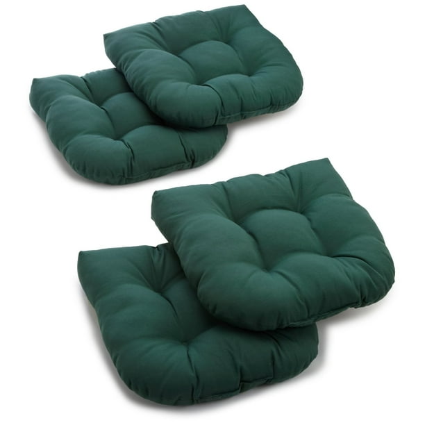 Blazing Needles 19inch UShaped Twill Tufted Dining Chair Cushions
