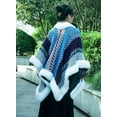 thumbnail image 2 of ZhangBaoLin Knit Poncho Cape Sweater, Women's, 2 of 3